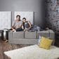 Jaxx Zipline Convertible Sleeper Sofa and Ottoman in Pewter, , large