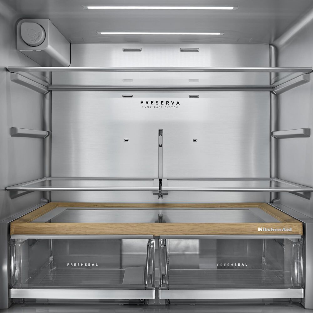 KitchenAid 30 Cu. Ft. French Door Refrigerator with FreshChill Full-Width Drawer in PrintShield Stainless Steel, , large