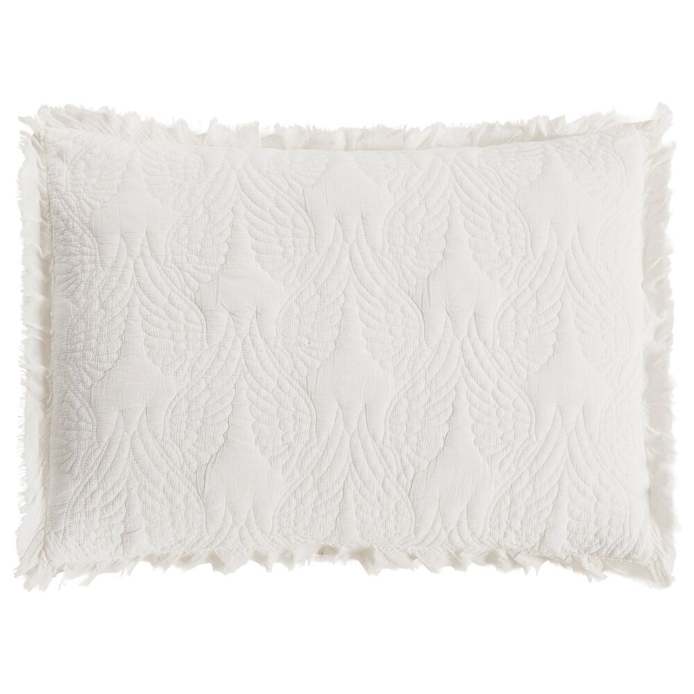 Peking Handicraft She Talks to Angels 3-Piece King Quilt Set in White, , large