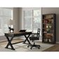 Ashley Wildenauer Swivel Desk Chair in Warm Satin Black, , large