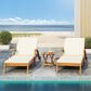 Hearth and Haven Outdoor Chaise Lounge with Armrest in Cream, , large