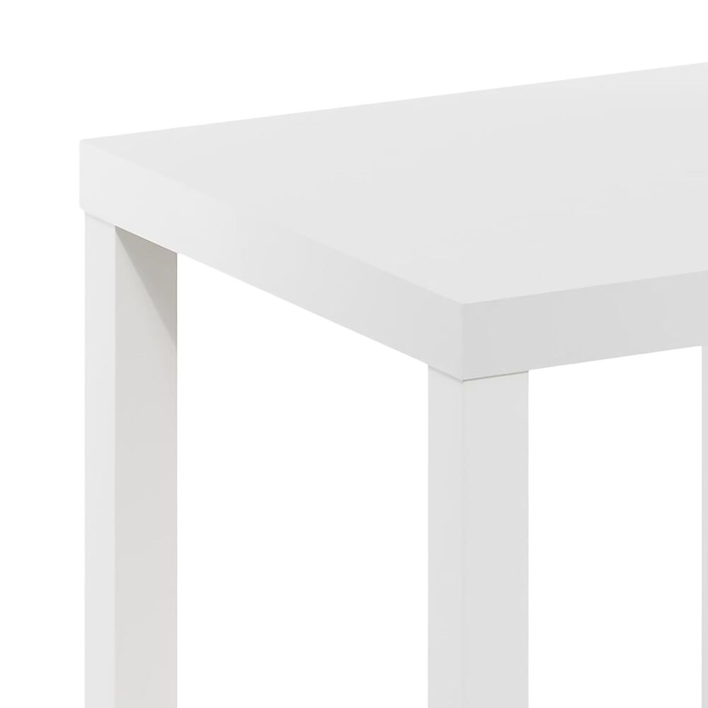 HOMLUX 20" Square Parsons Side Table in White, , large