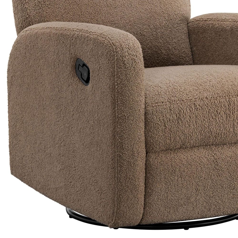 Oxford Baby Snuggly Glider Recliner in Boucle Teddy Brown, , large