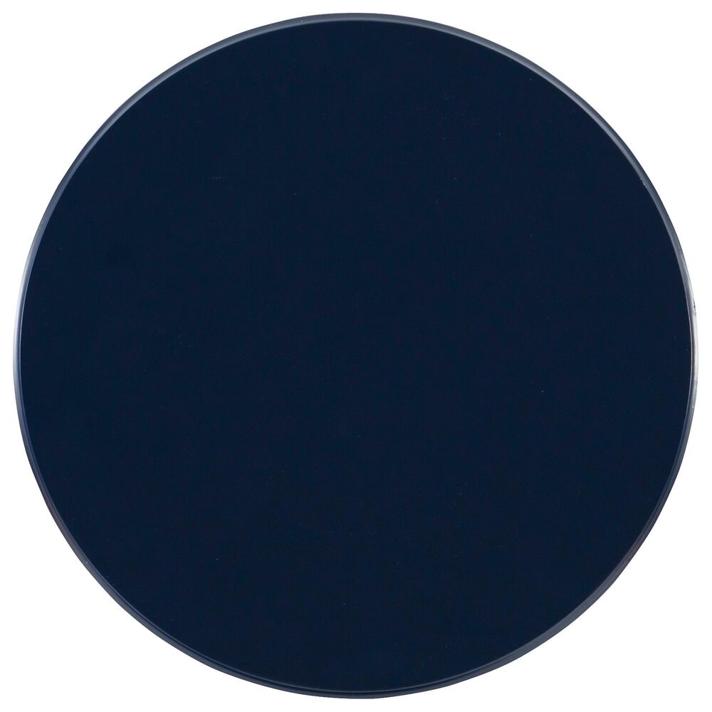Linon Home Decor Aurora Round Side Table in Navy Blue, , large