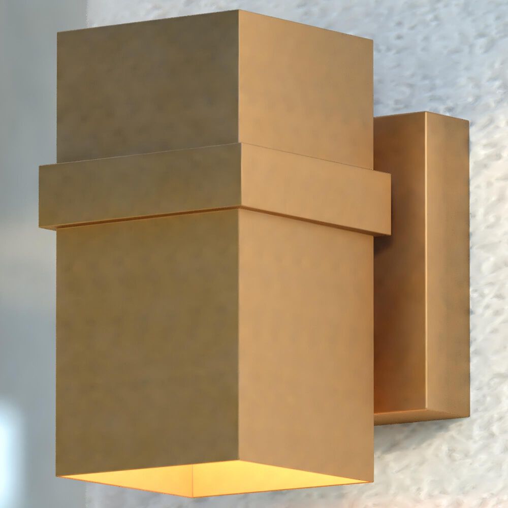 Vaxcel Lavage 1-Light Outdoor Wall Sconce in Honeycomb Gold, , large