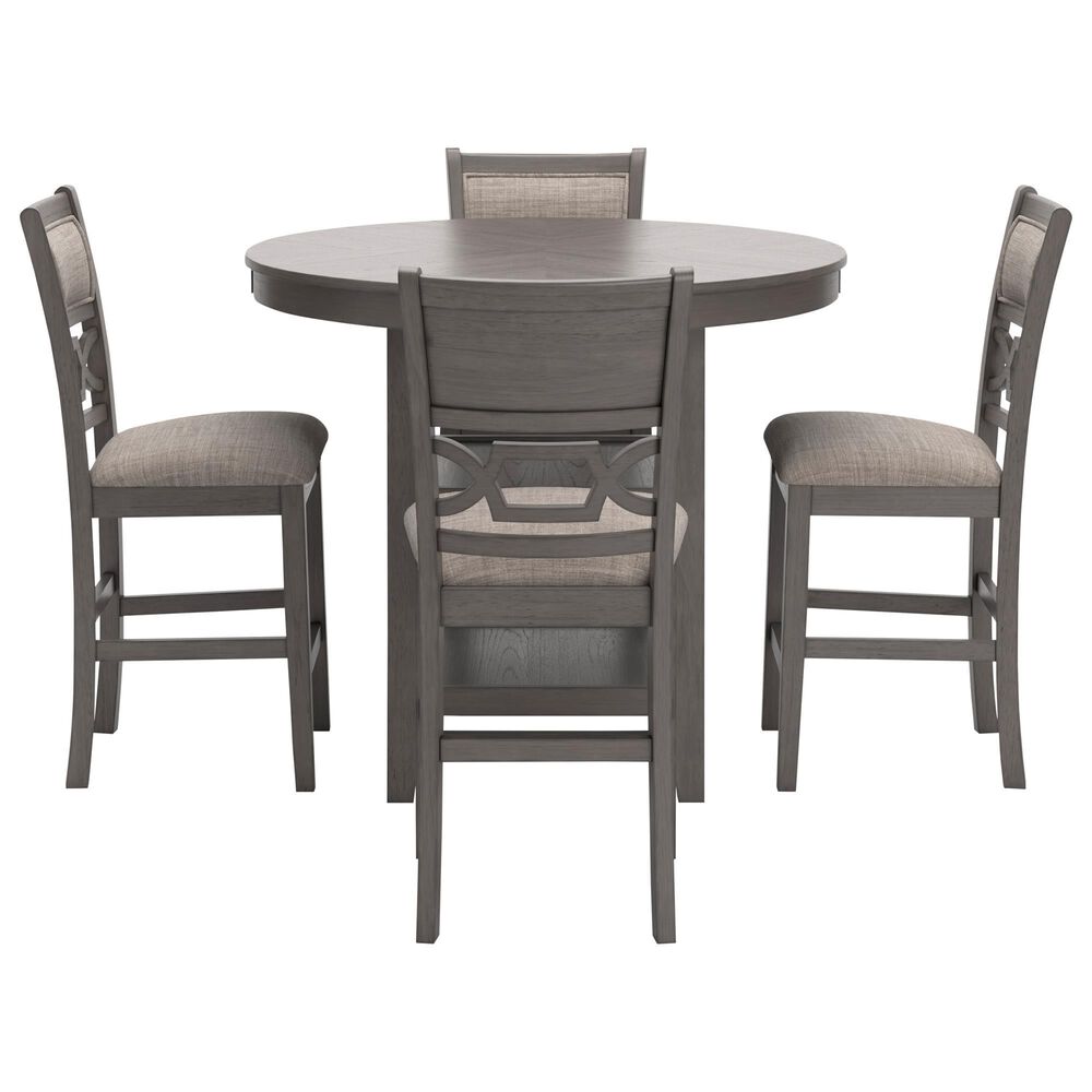 Ashley Wrenning 5-Piece Counter Height Dining Set in Light Gray, , large
