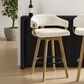 Armen Living Callah Swivel Bar Height Stool in Amber Glow, , large