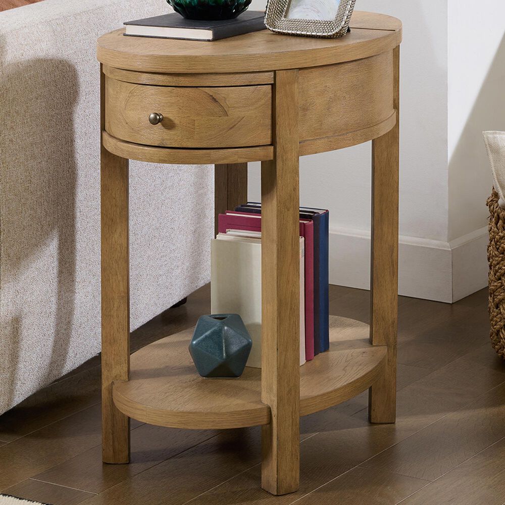 Forma &amp; Co BoHo Chairside Table in Prairie Oak, , large
