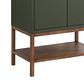 37B Isadore 30" Single Bathroom Vanity Cabinet in Deep Olive Green and White Composite Stone Top and Backsplash, , large