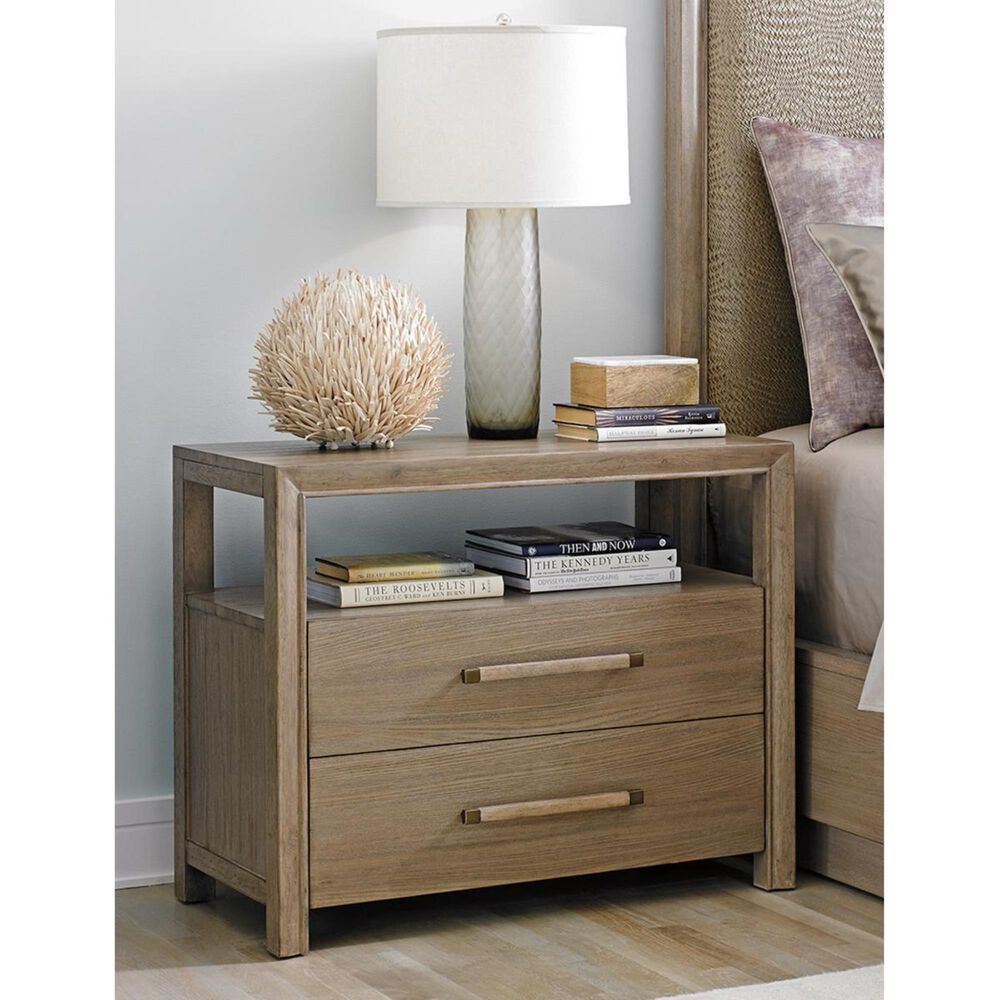 Lexington Furniture Shadow Play Curtain Call Open Nightstand in Taupe Gray, , large