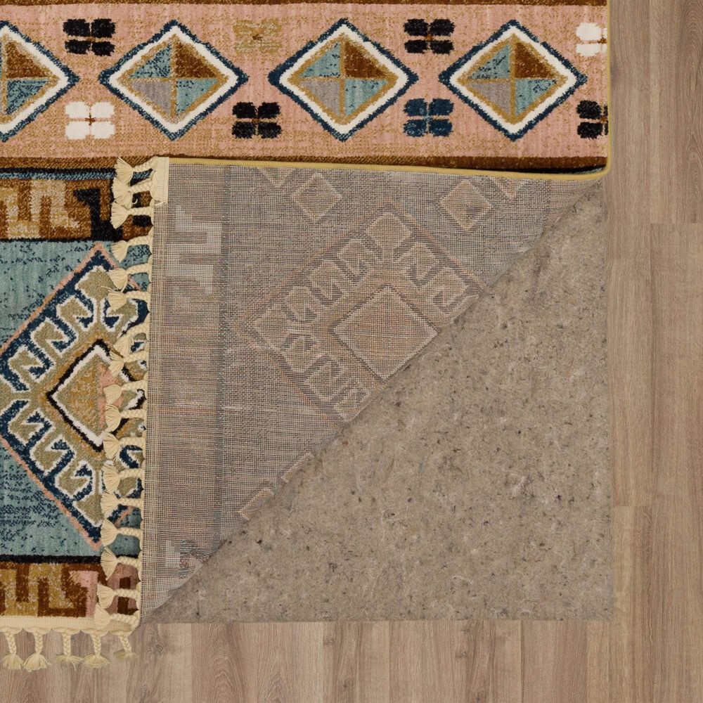 Stacy Garcia Home Rendition Zula 9&#39;6&quot; x 12&#39;11&quot; Robin&#39;s Egg Blue, Neutral Tan, Soft Grey and Blush Pink Area Rug, , large