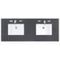 James Martin Vanities Brittany 60" Double Bathroom Vanity in Smokey Celadon with 3 cm Charcoal Soapstone Quartz Top and Rectangular Sinks, , large