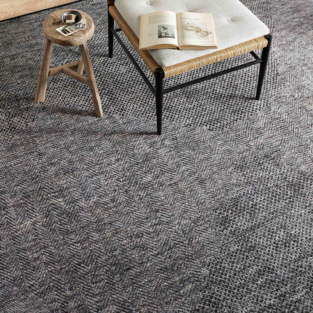Amber Lewis x Loloi Collins 6&#39; x 9&#39; Charcoal and Denim Area Rug, , large