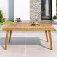 Hearth and Haven Outdoor Rectangular Dining Table in Natural - Table Only, , large