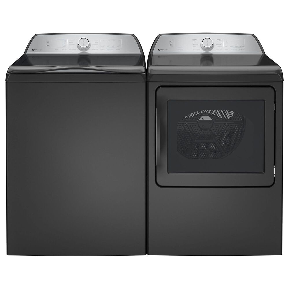 GE Profile 7.4 Cu. Ft. Electric Dryer with Sanitize Cycle and Sensor Dry in Diamond Gray, , large