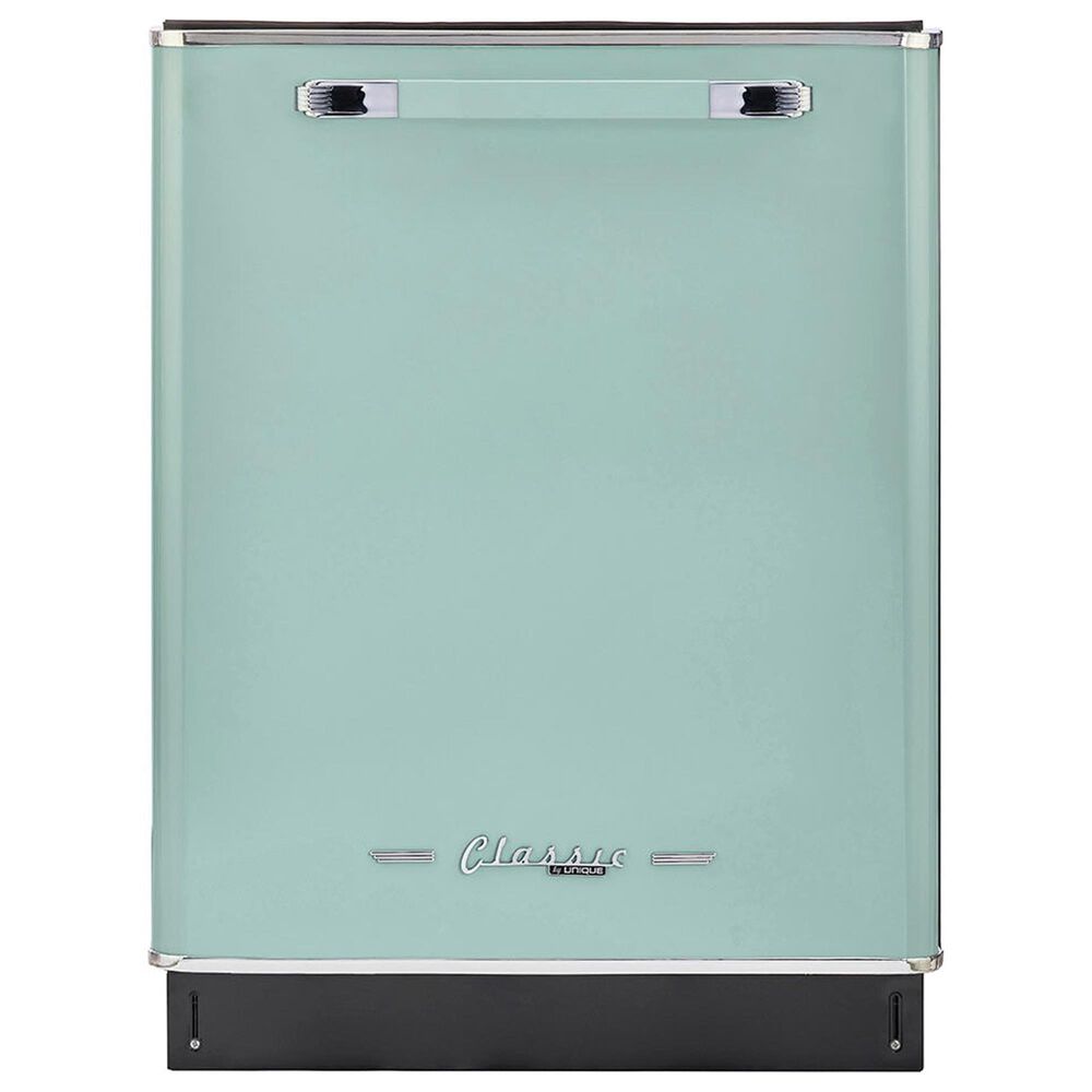 Unique Appliances Classic Retro 24" Top Control Dishwasher in Summer Mint Green, , large