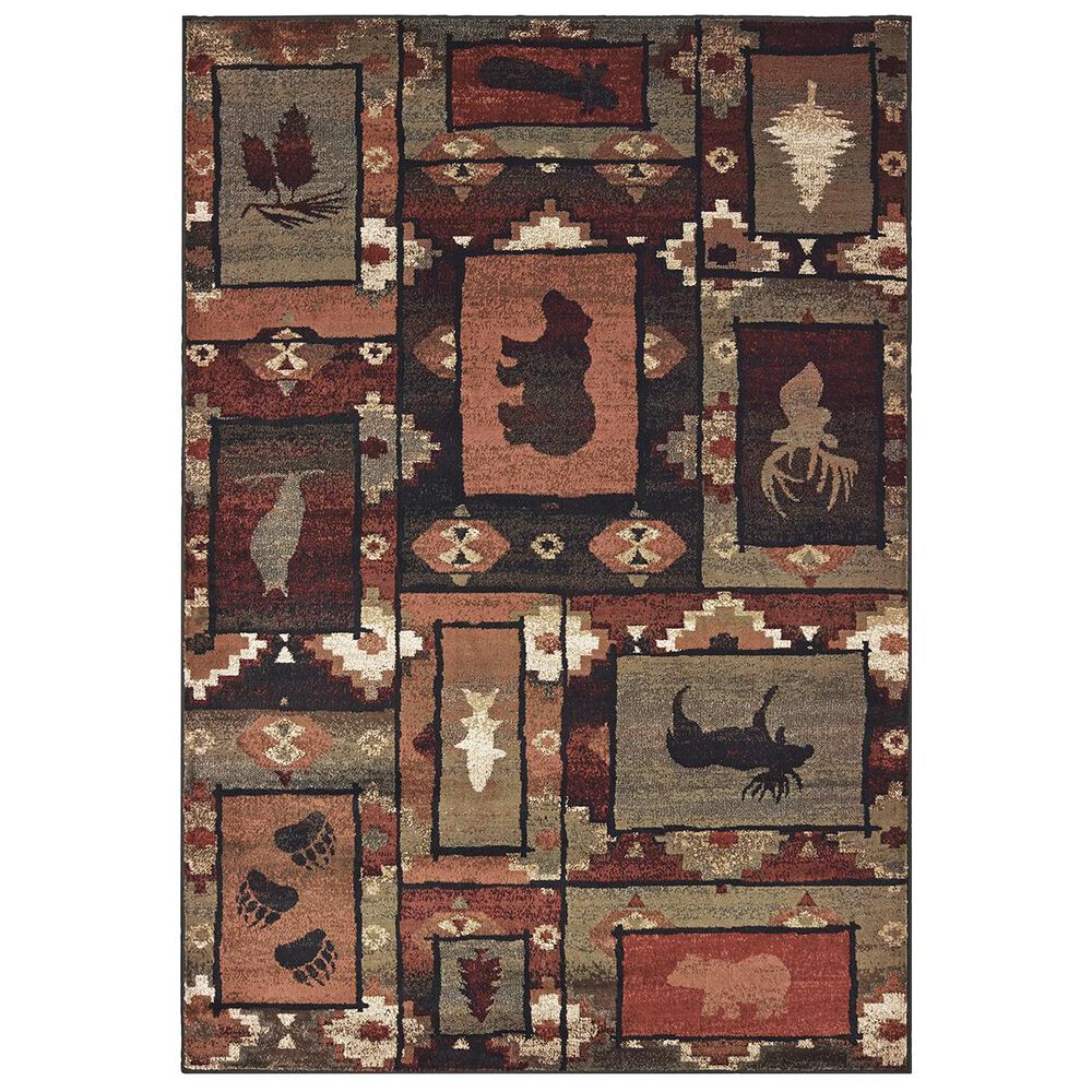 Oriental Weavers Woodlands 9601D 1"10" x 3" Brown Area Rug, , large