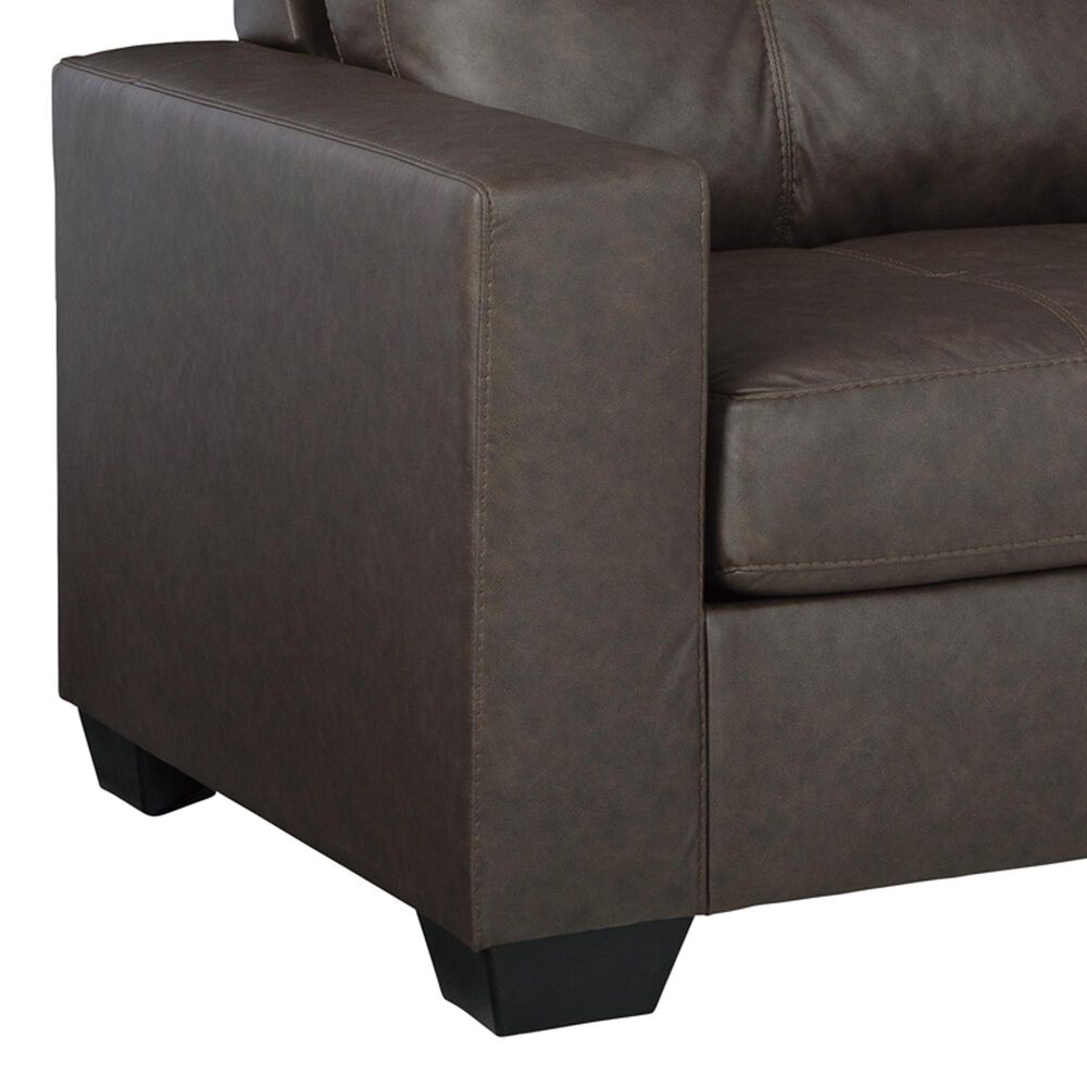 Ashley Barlin Mills Stationary Sofa and Loveseat Set in Umber, , large
