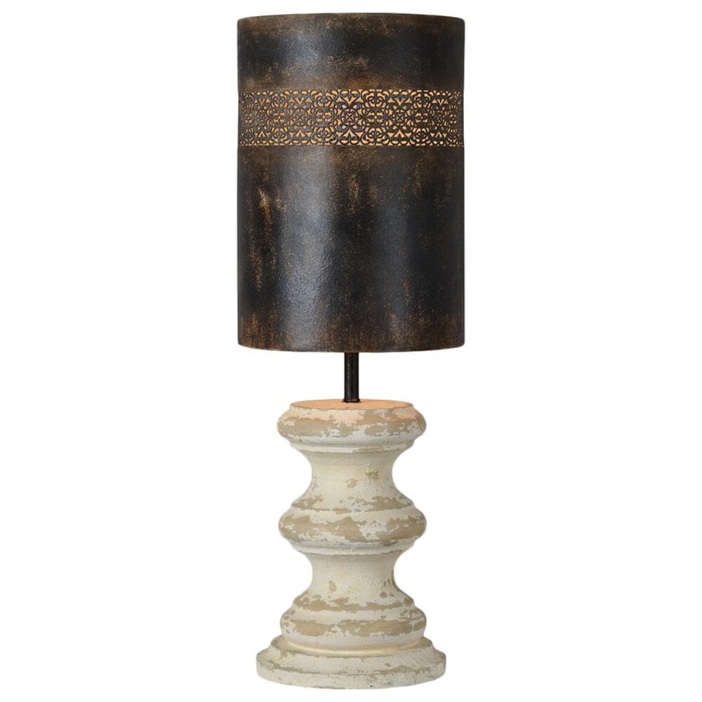 Southern Lighting Gibson Table Lamp in Cream and Brown, , large