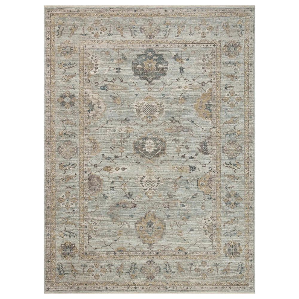 Magnolia Home Millie 7"10" Round Sky and Gold Area Rug, , large