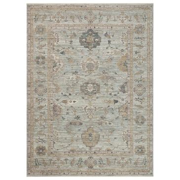 Magnolia Home Millie 7"10" Round Sky and Gold Area Rug, , large