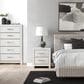 Ashley Zuraleus 2-Drawer Night Stand in Matte White and Chrome, , large