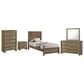 Crown Mark Valor 5-Piece Twin Bedroom Set in Light Brown, , large