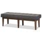Baxton Studio Lucca Bench in Dark Grey, , large