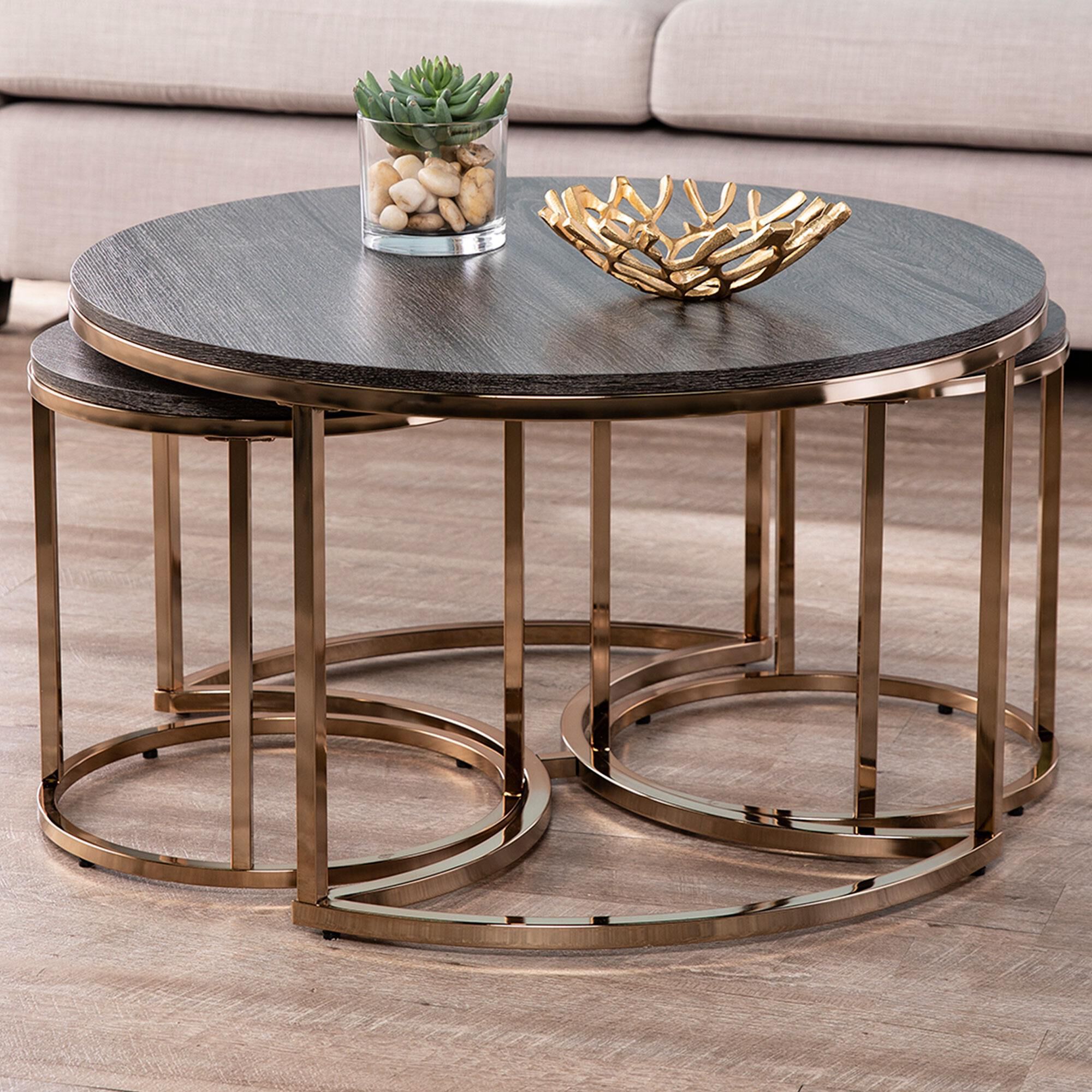 Espresso nesting hot sale tables