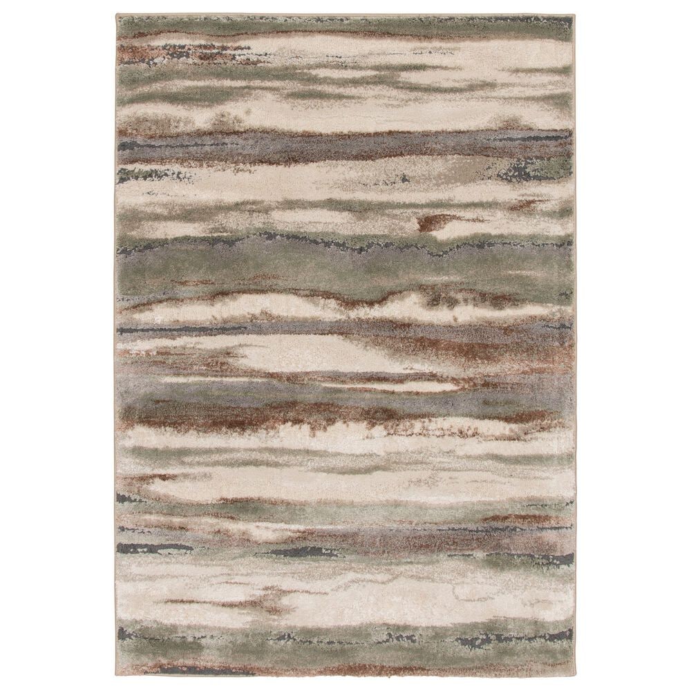 Central Oriental Stonington Gabby Coconut and Sage 5" x 7"6" Area Rug, , large