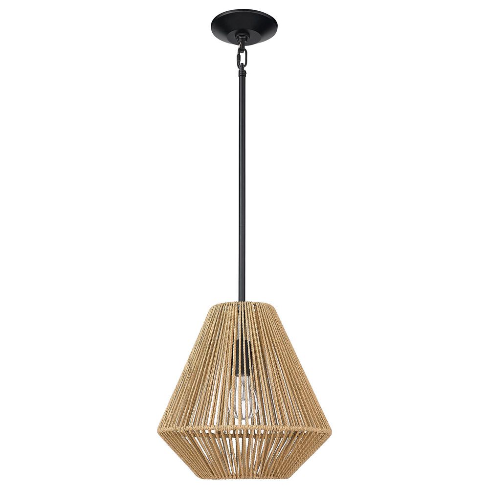 Golden Lighting Valentina Medium Pendant in Matte Black, , large