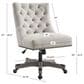 Linon Home Decor Della Office Chair with Natural Cushion in Gray Wash, , large