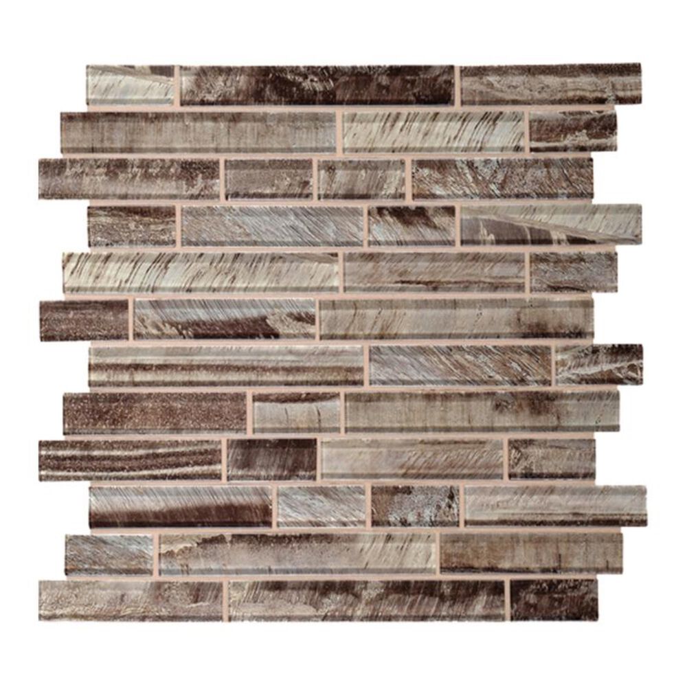 Dal-Tile Tiger Eye 1" Glass Mosaic Wall Tile in Bali, , large