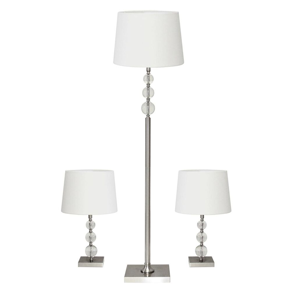 Adesso Set of 3 Lamps with White Shades, , large