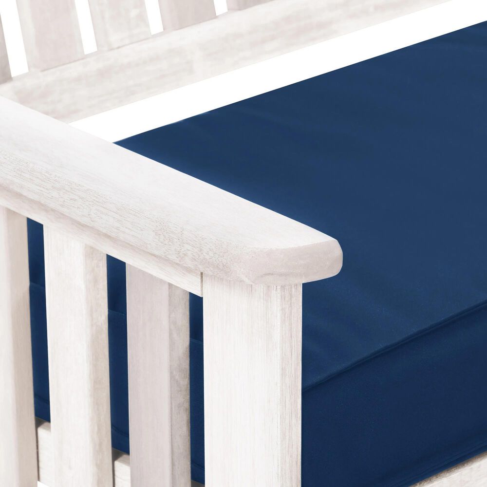 CorLiving Miramar Patio Armchair in White/Navy Blue &#40;Set of 2&#41;, , large