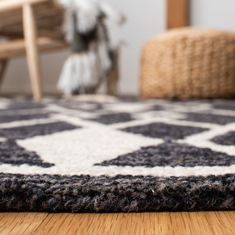Safavieh Micro-Loop MLP157H 3&#39; x 5&#39; Charcoal and Ivory Area Rug, , large