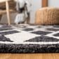 Safavieh Micro-Loop MLP157H 3" x 5" Charcoal and Ivory Area Rug, , large