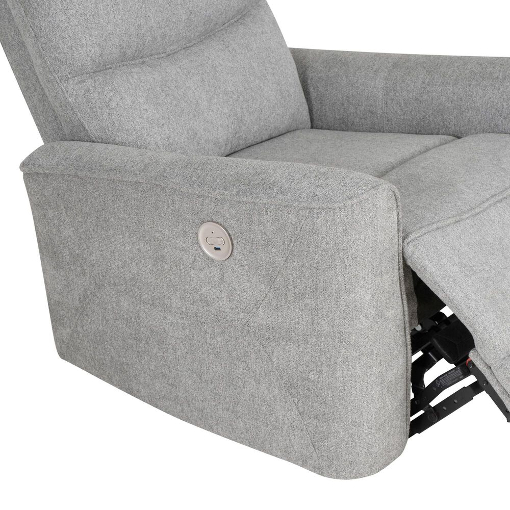 Linon Home Decor Colton Power Recliner in Grey, , large
