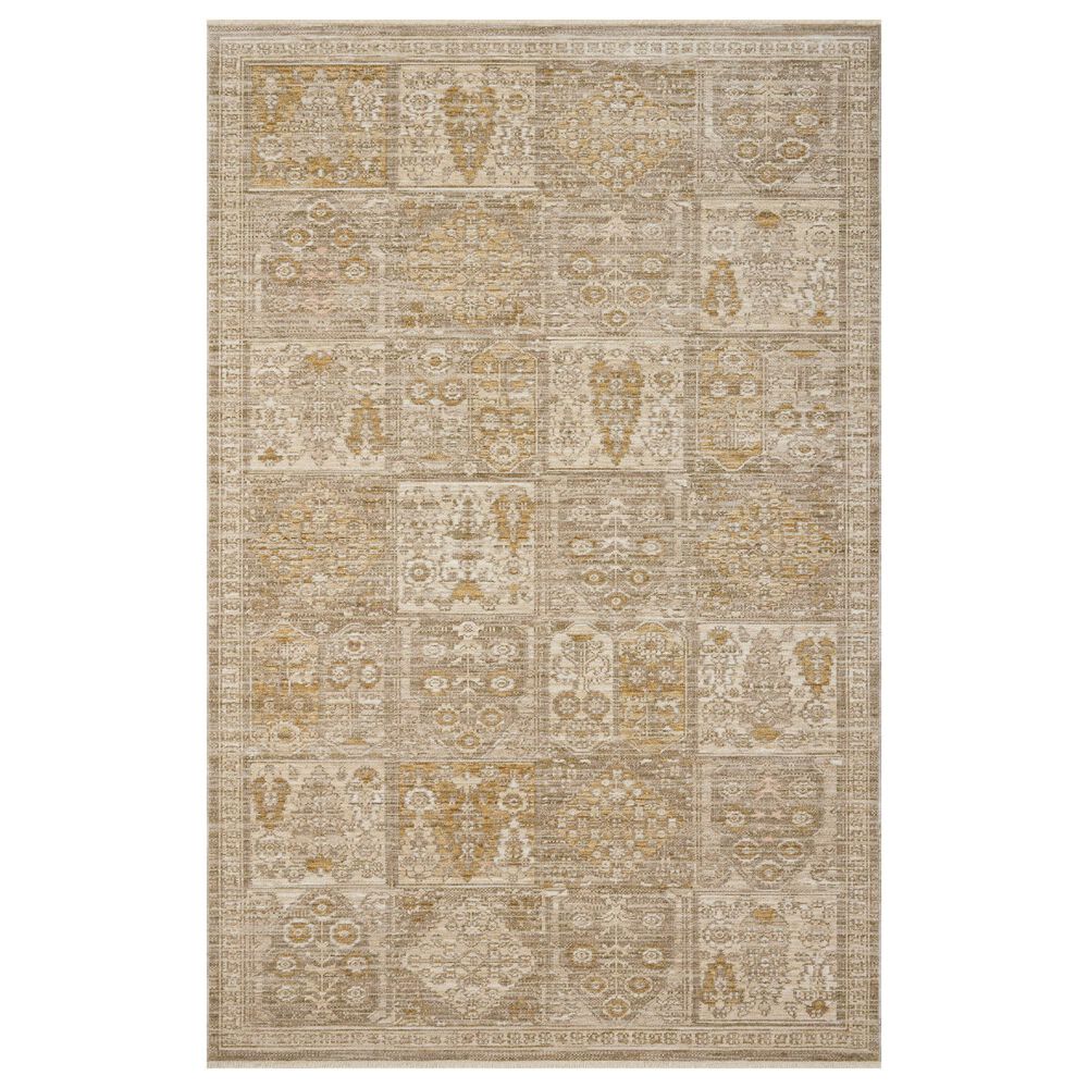 Loloi Elora Mushroom and Ochre 7"10" Round Area Rug, , large