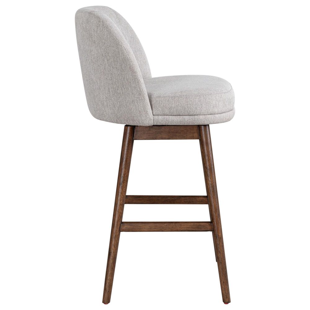 Armen Living Sadie 30" Swivel Bar Stool in Brown Oak, , large