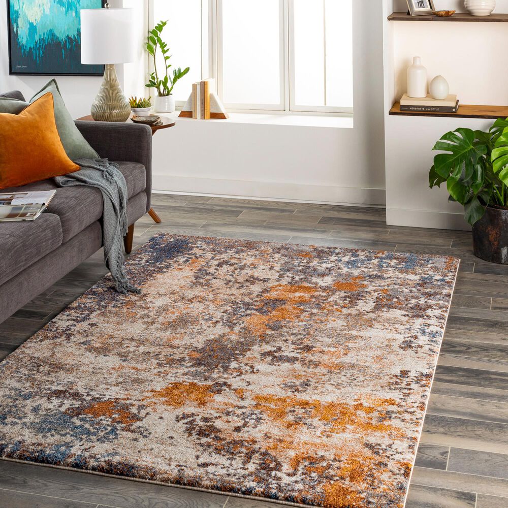 Surya Tuscany TUS-2328 Cream, Gray, Light Beige, Dusty Coral, Brown and Blue 12&#39; x 15&#39; Area Rug, , large
