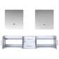 Lexora Home Geneva 80" Double Bathroom Vanity Cabinet Only in Glossy White and 30" LED Mirrors, , large