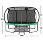 HOMLUX 14" Outdoor Trampoline in Green, , large