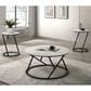 Furniture of America Verat 3-Piece Table Set in White and Black, , large