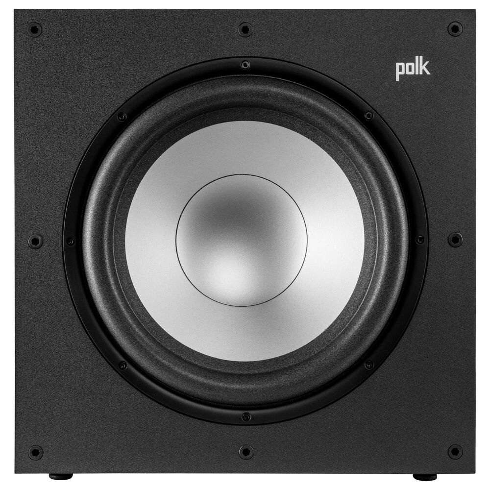 Polk 12&quot; Subwoofer + 6.5 Floorstanding Tower Speaker + 5.25 Center Channel Speaker + Denon 5.2 Channel AV 8K Receiver with HEOS Built-in in Black, , large