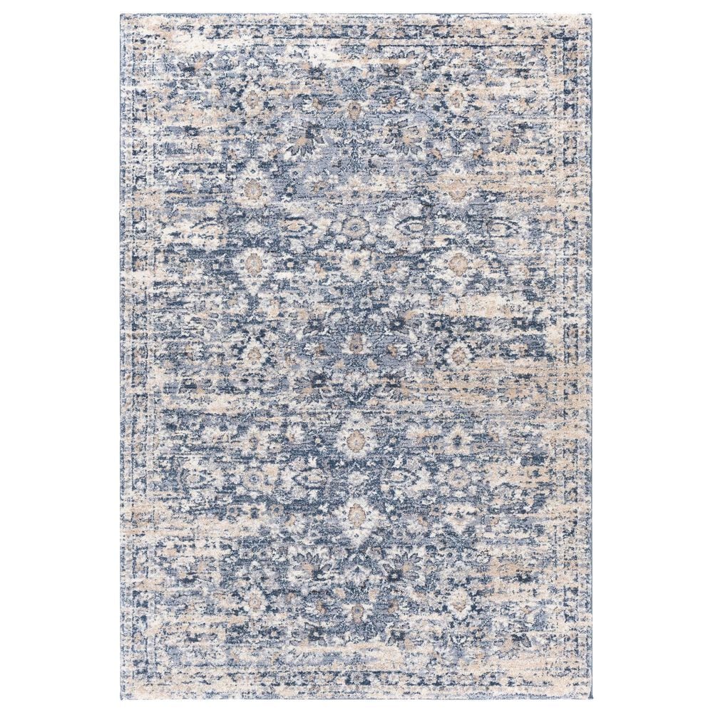 Surya Tuscany 7"10" x 10"3" Dark Blue, Tan, Light Gray and Cream Area Rug, , large