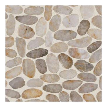 Dal-Tile Stone Mosaics Creamy Sand 12" x 12" Porcelain Mosaic Sheet, , large