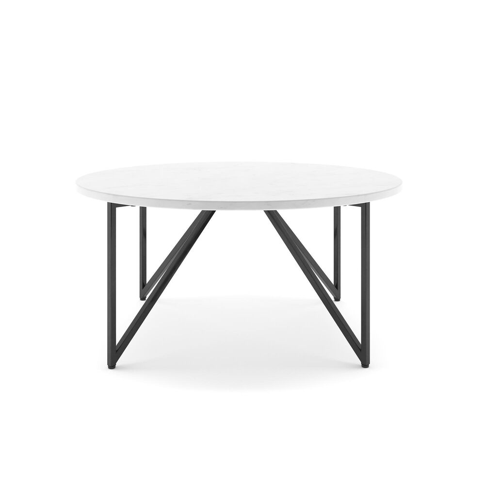 37B Cedric Cocktail Table in Seashell with Gunmetal Base, , large