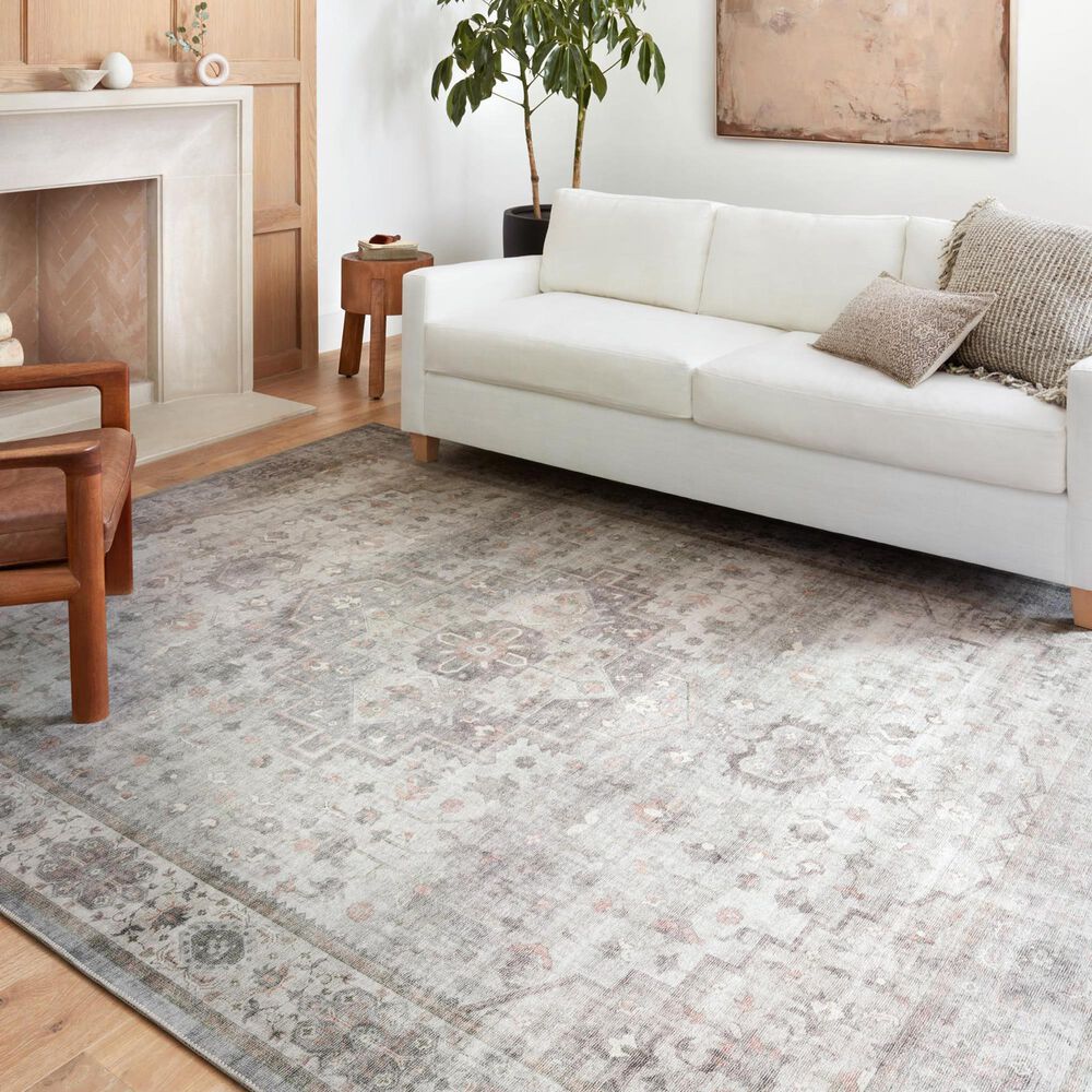 Loloi II Heidi 7&#39;6&quot; x 9&#39;6&quot; Dove and Blush Area Rug, , large