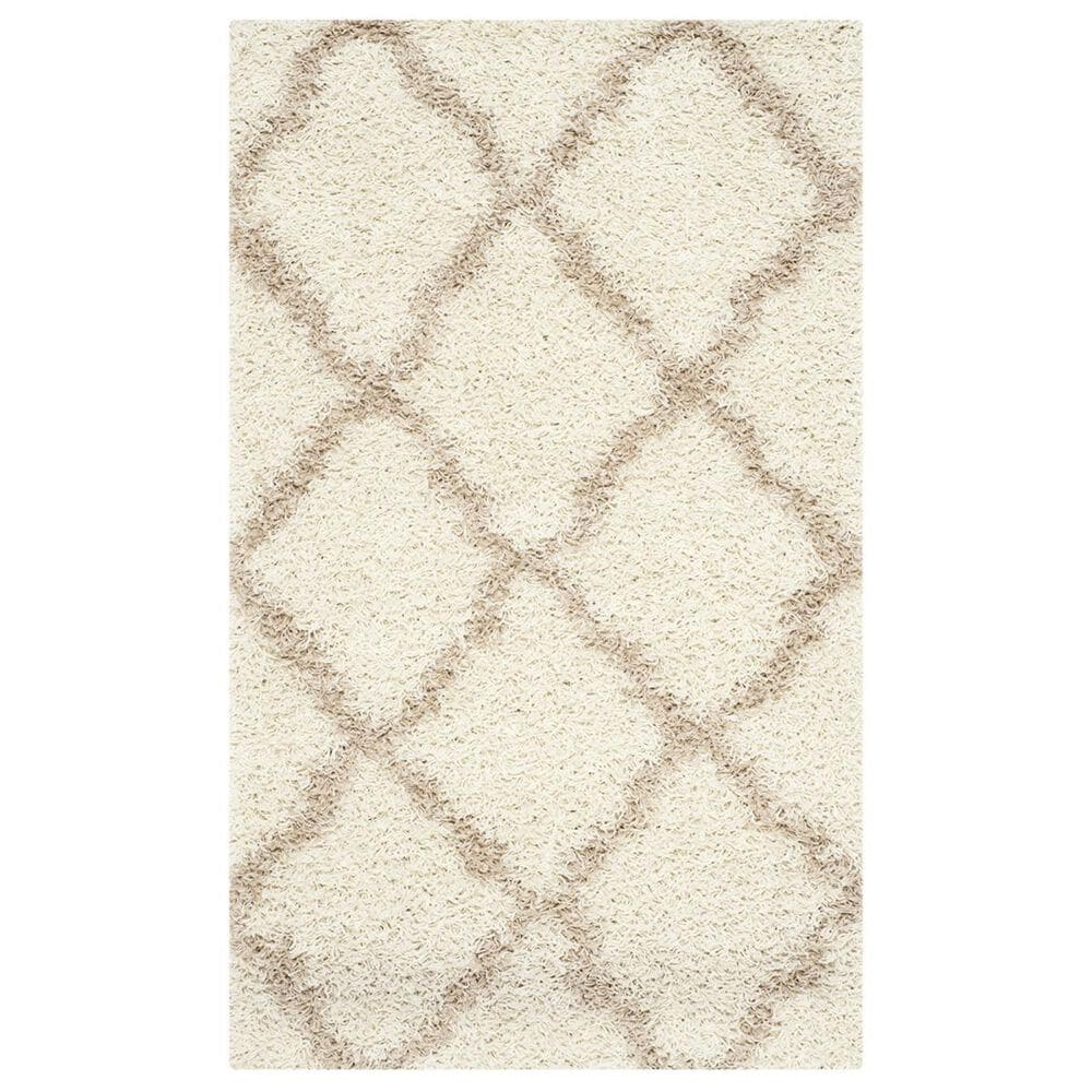 Safavieh Dallas Shag SGD257B-3 3" x 5" Ivory/Beige Area Rug, , large